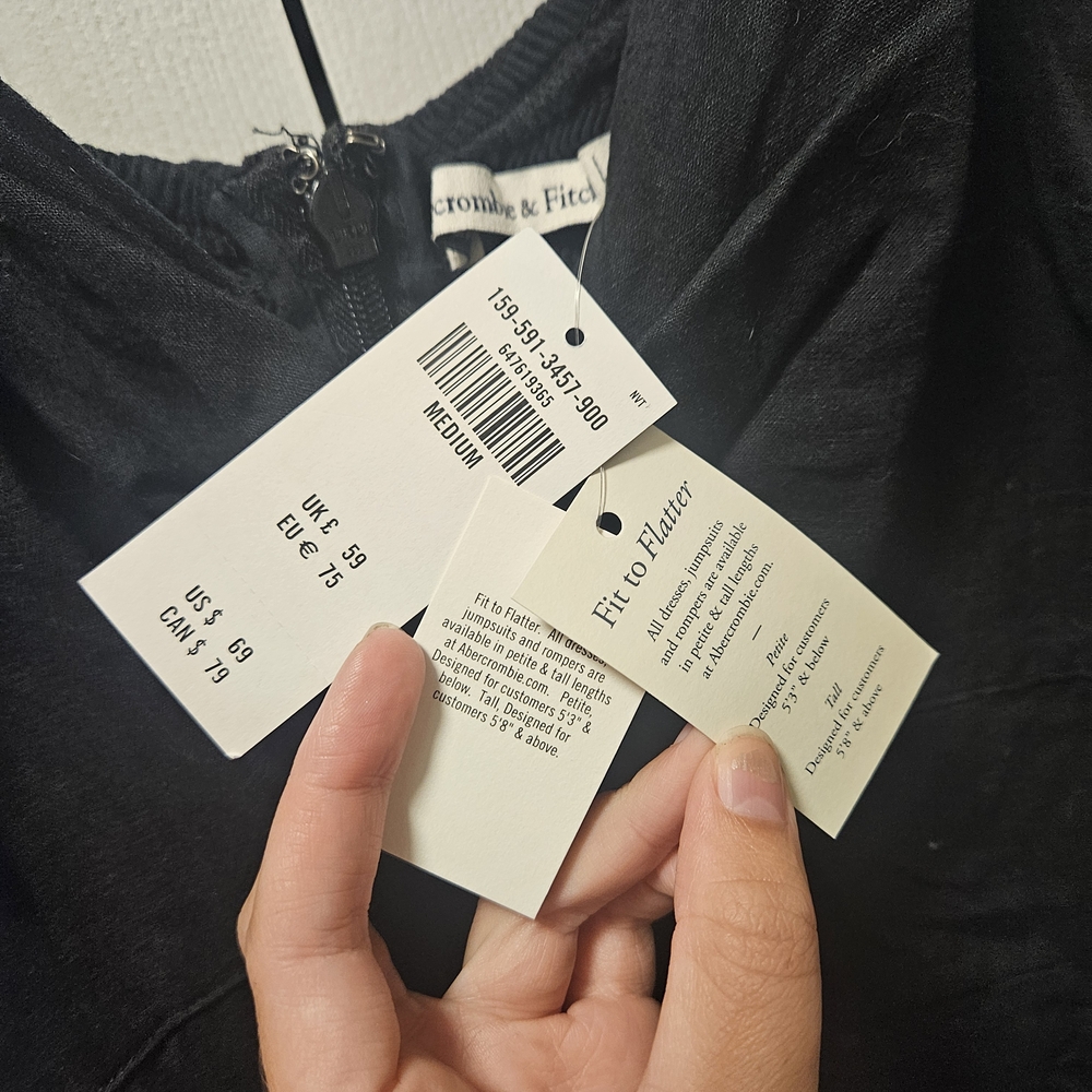 Abercrombie & Fitch Black Mini Dress NWT - Picture 4 of 10